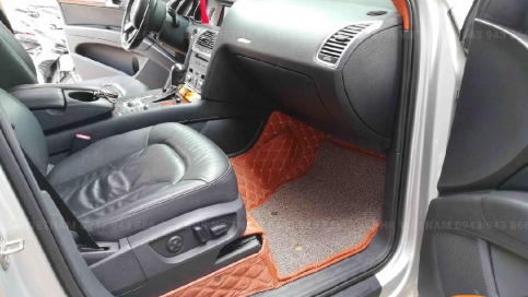 Thảm lót sàn ô tô 5D 6D cho xe Audi Q7 2005 - 2015 bảo hành tới 5 năm, xưởng may gia công trực tiếp